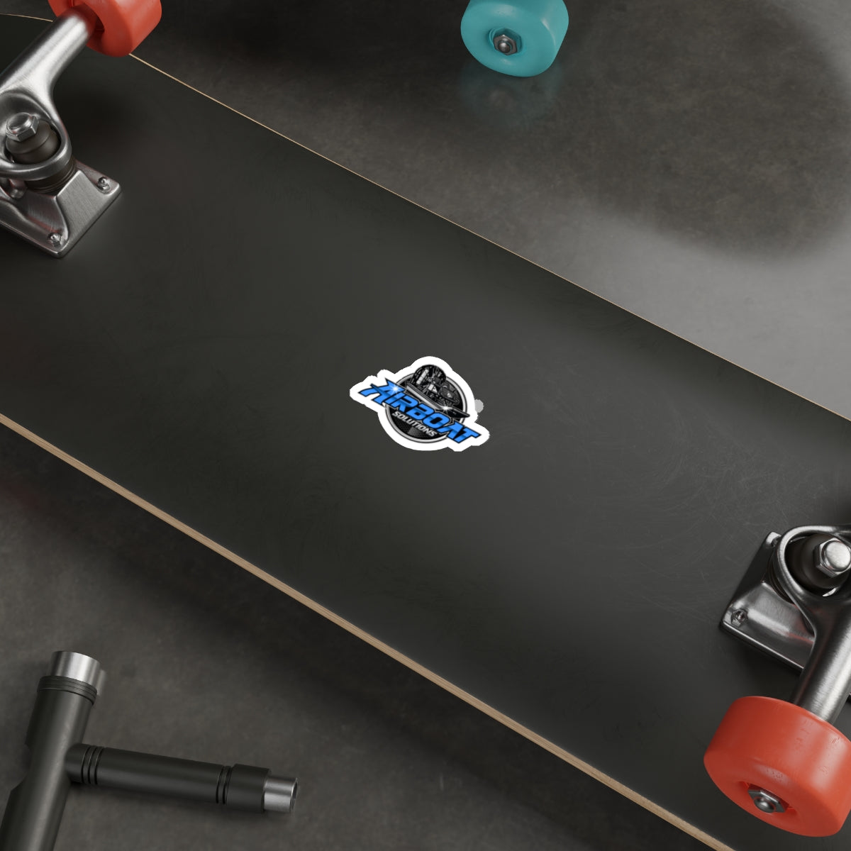 Airboat Solutions Die-Cut Stickers Blue LOGO