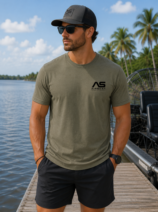 Airboat Solutions Vintage Marsh Airboat Tri-Blend T-Shirt |