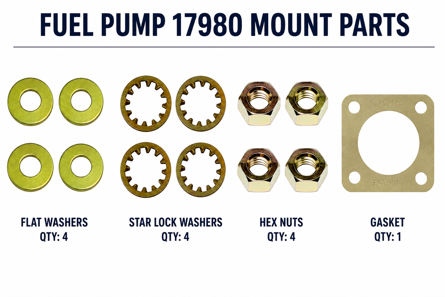 Lycoming Fuel Pump Rebuild Kit for Model 17980