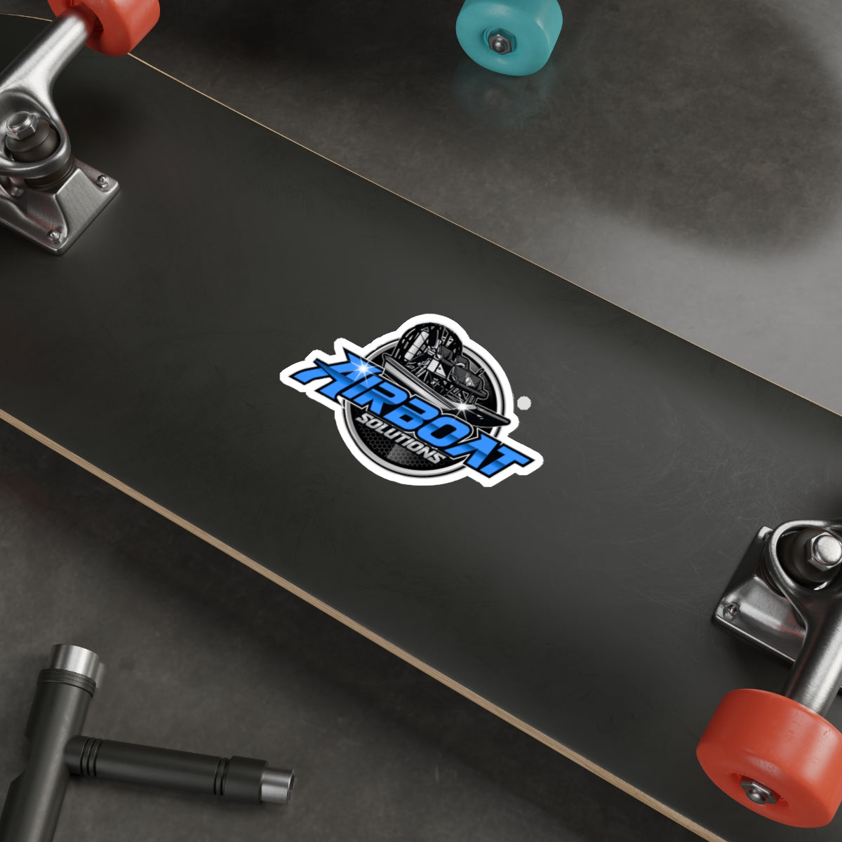 Airboat Solutions Die-Cut Stickers Blue LOGO