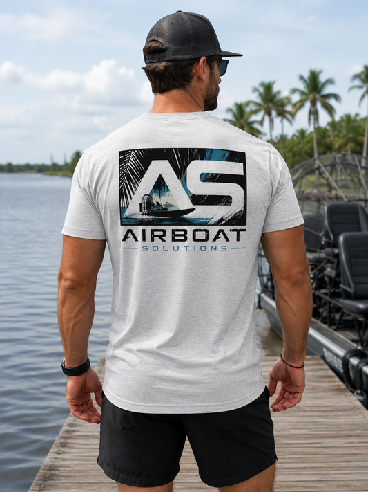 Airboat Solutions Premium Tri-Blend T-Shirt – Signature Airboat Design
