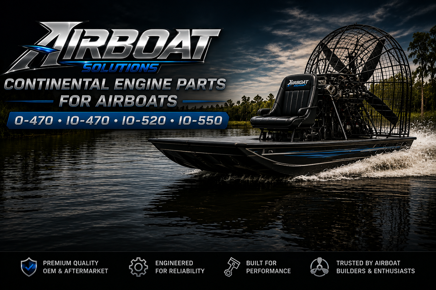 Continental Engine Parts for Airboats | O-470, IO-470, IO-520 & IO-550