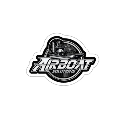 Airboat Solutions Die-Cut Stickers White LOGO