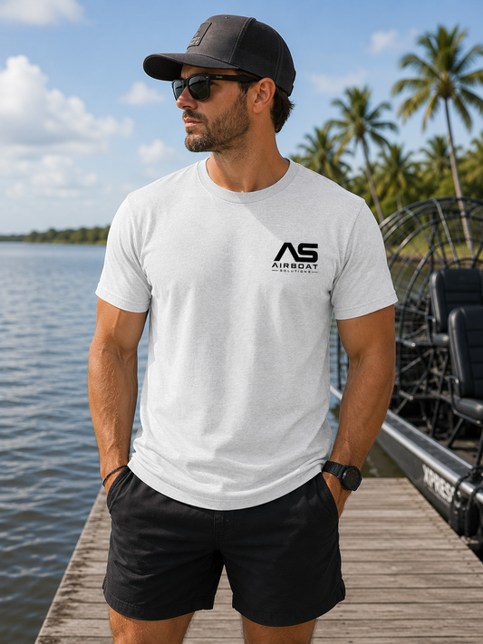 Airboat Solutions American Flag Airboat Graphic Tri-Blend T-Shirt