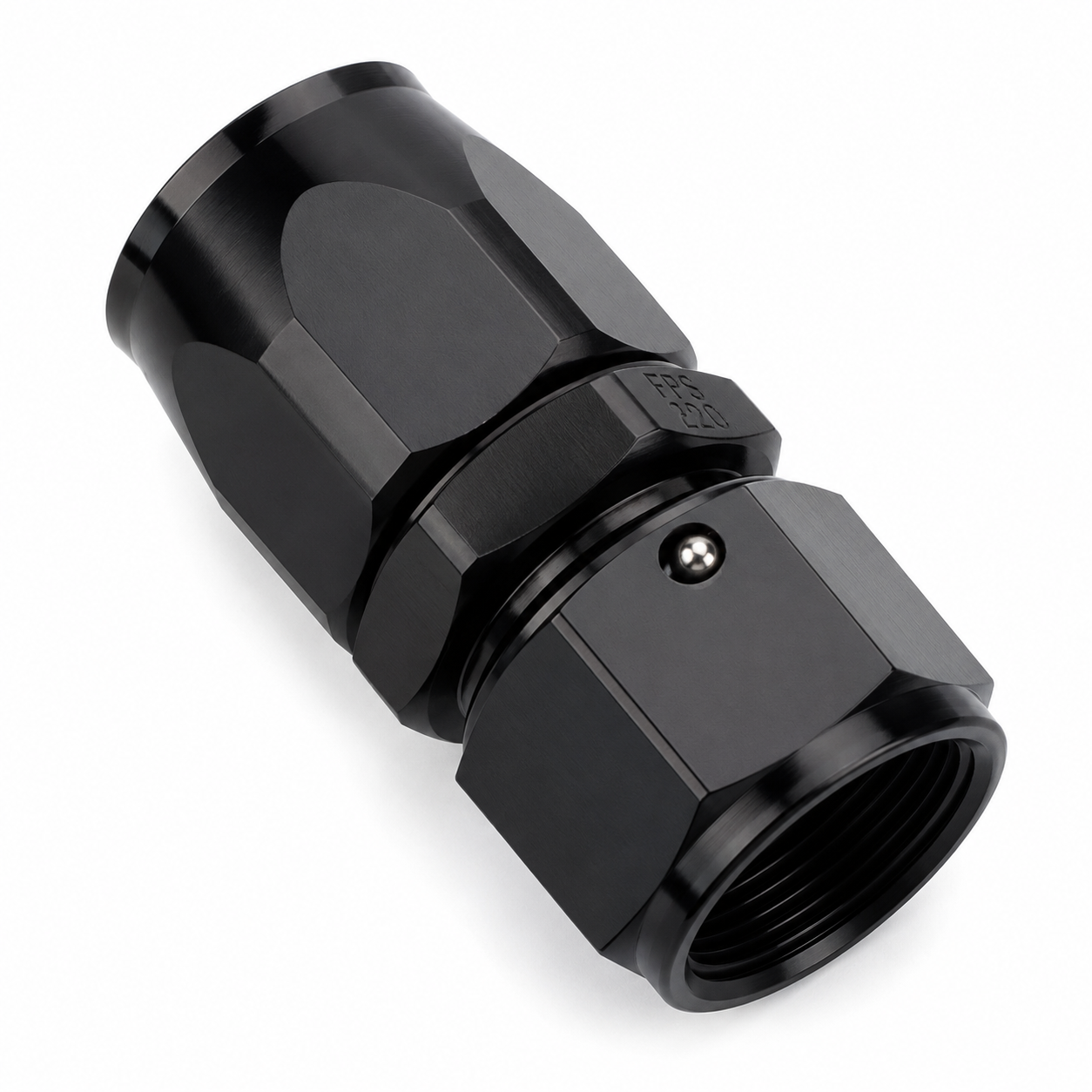 PTFE Straight Hose End | 12 AN Black AN Fitting