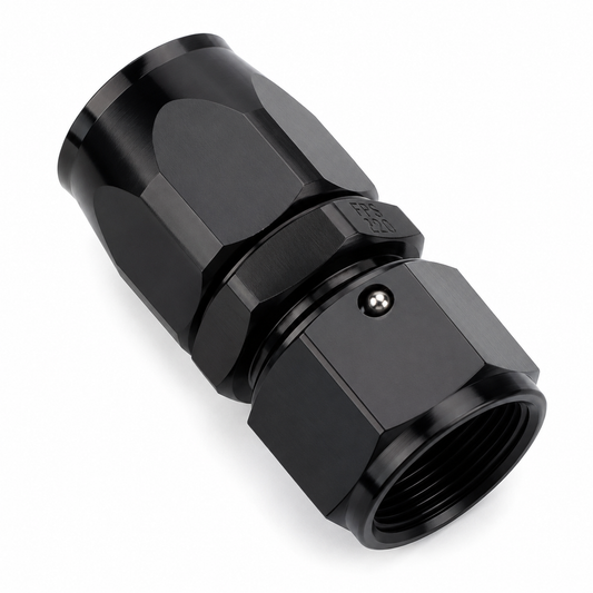 PTFE Straight Hose End | 12 AN Black AN Fitting