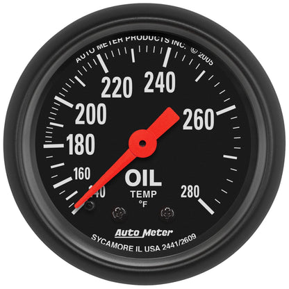 Mechanical Oil Temperature Gauge – 2-1/16" (140°–280°F)