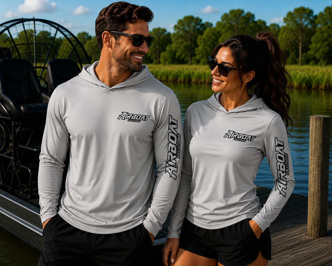 Airboat Solutions Hooded Performance Long Sleeve