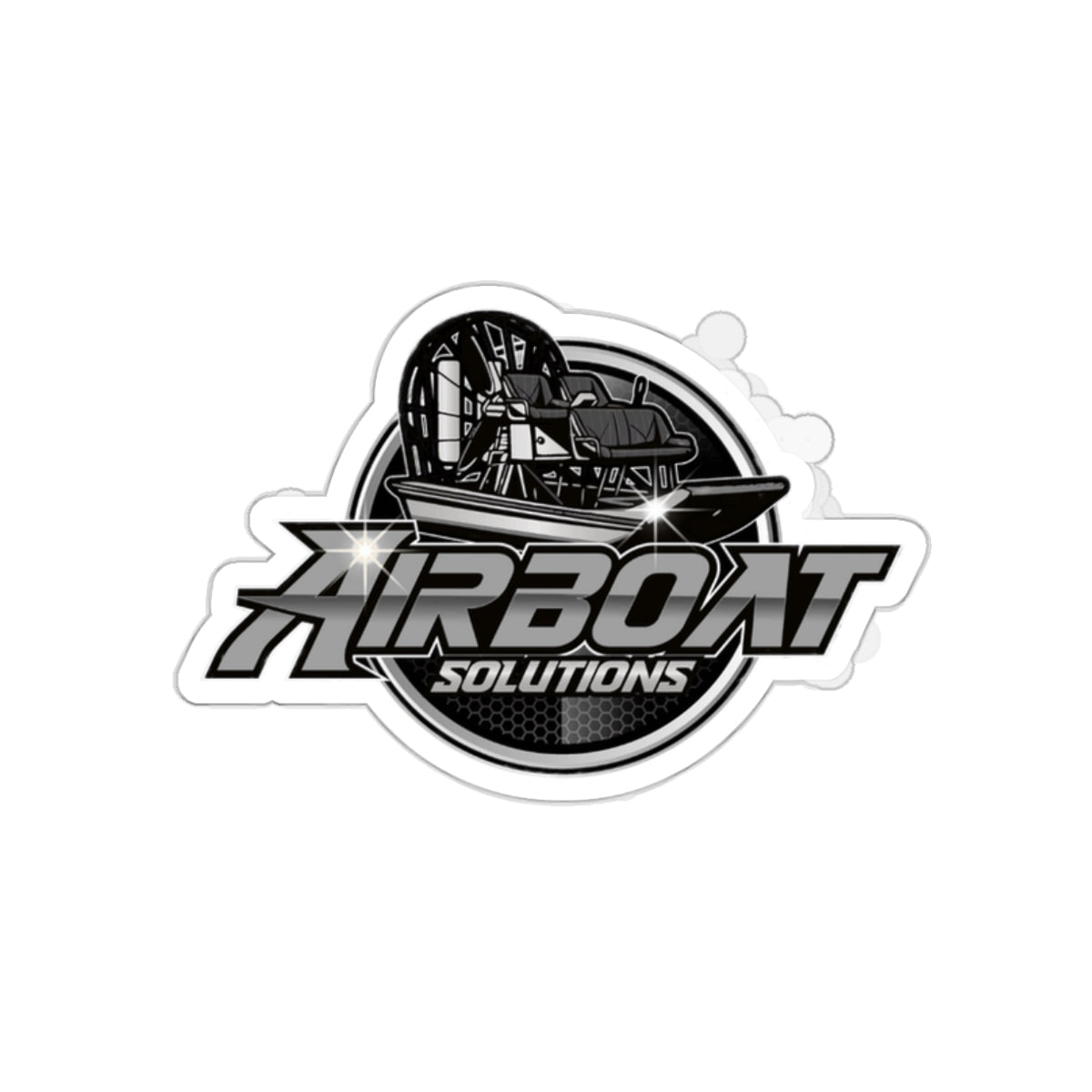Airboat Solutions Die-Cut Stickers Gray LOGO