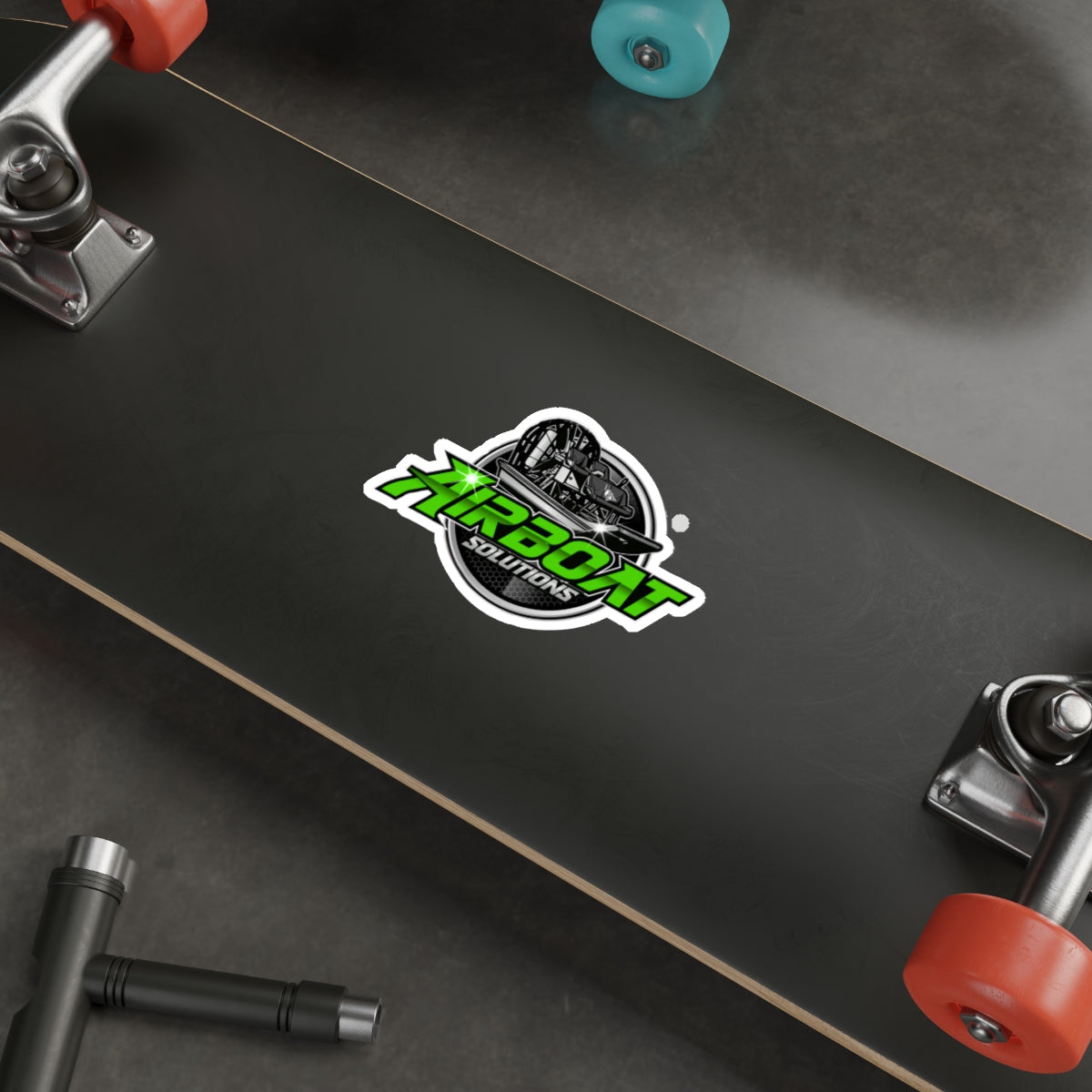 Airboat Solutions Die-Cut Stickers Green LOGO
