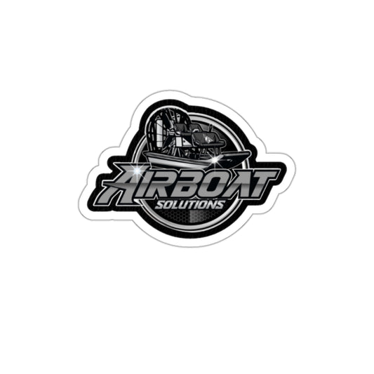 Airboat Solutions Die-Cut Stickers Gray LOGO