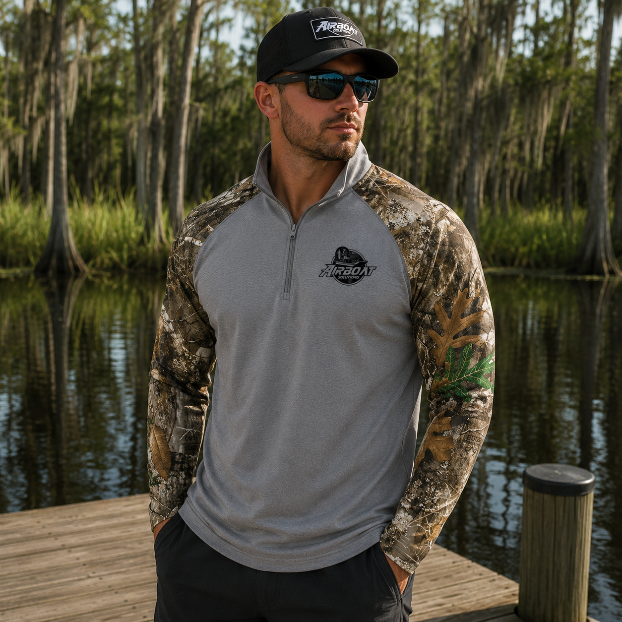 Airboat Solutions Realtree® Colorblock Performance 1/4-Zip