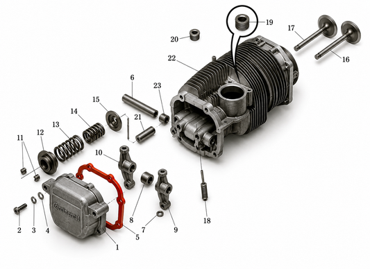 Continental 220 GPU Engine Top Overhaul Rubber Silicone Gasket Kit (Airboat)