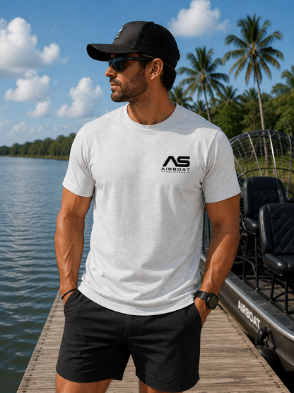 Airboat Solutions Sunset Swamp Airboat Graphic Tri-Blend T-Shirt |
