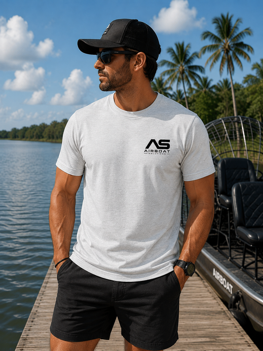 Airboat Solutions Sunset Swamp Airboat Graphic Tri-Blend T-Shirt |