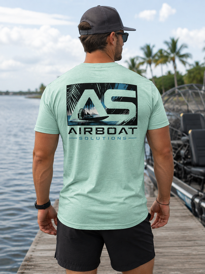 Airboat Solutions Premium Tri-Blend T-Shirt – Signature Airboat Design