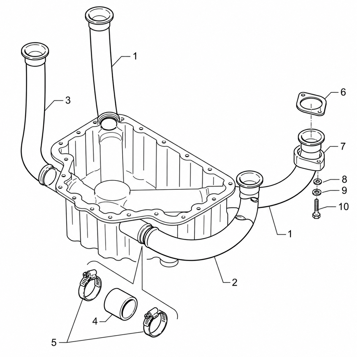 Lycoming 1.25" Intake Hose Kit | IO-320, O-235, O-290, O-320 & O-340 Series