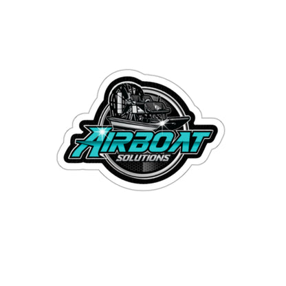 Airboat Solutions Die-Cut Stickers Teal LOGO
