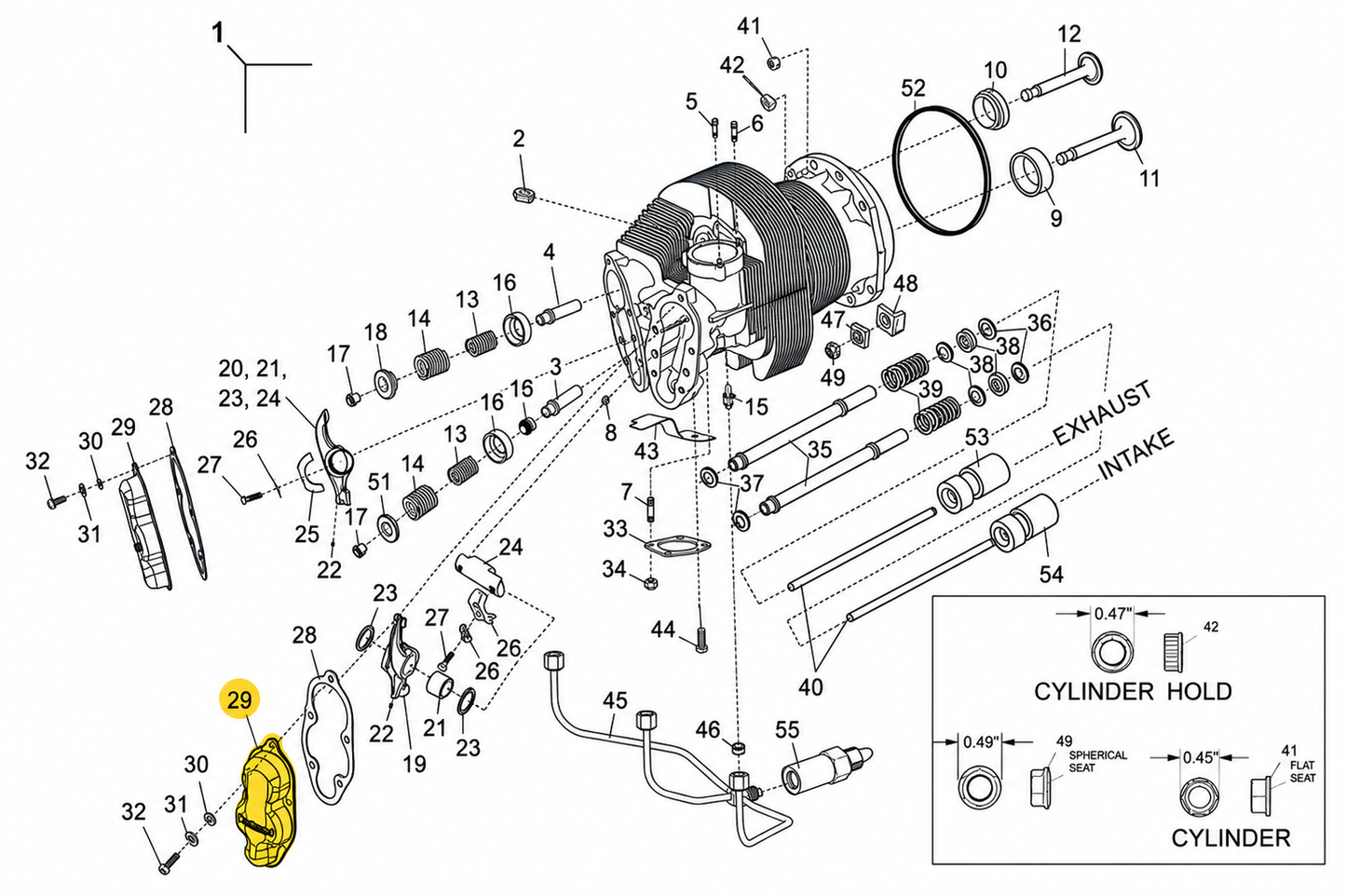 Continental Valve Rocker Cover | Fits GTSIO-520, IO-550 & TSIO-550
