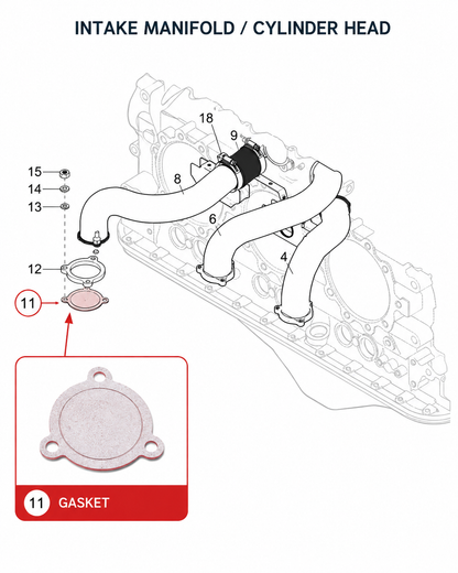 Continental Intake Mainfold Gasket | Fits GTSIO-520, IO-550 & TSIO-550