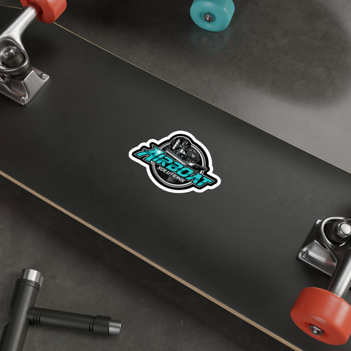 Airboat Solutions Die-Cut Stickers Teal LOGO