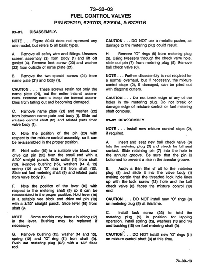 Continental Fuel Control Valve Seal Kit (625219, 629703, 629904, 632916)(Airboat)