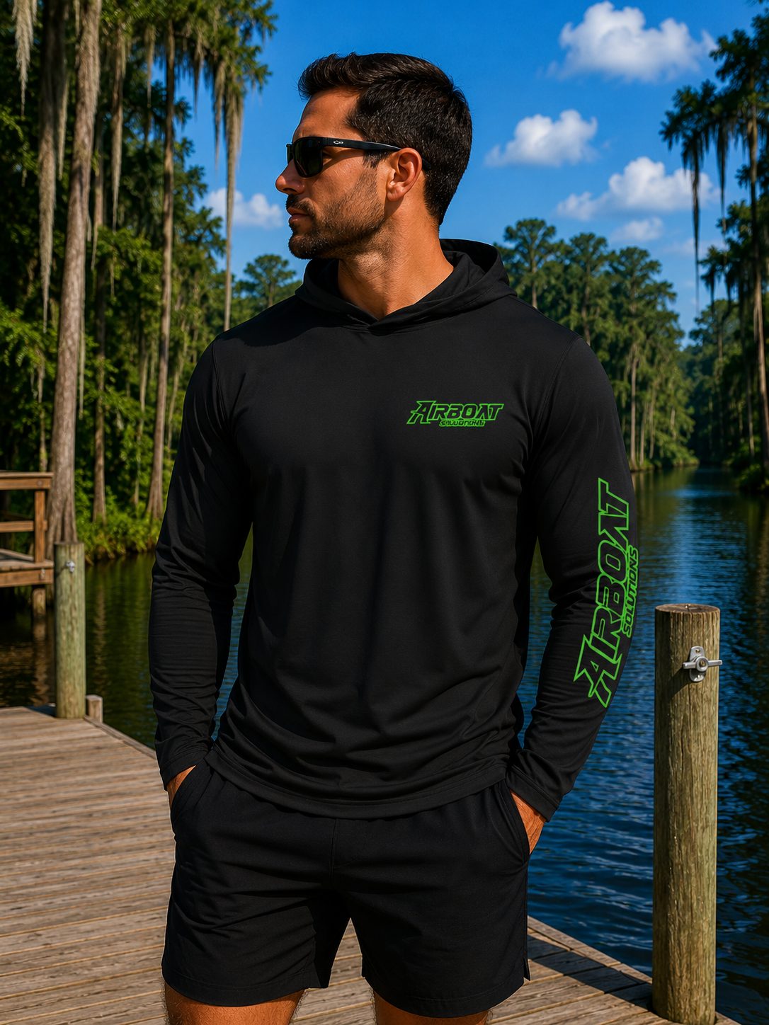 Airboat Solutions Hooded Performance Long Sleeve