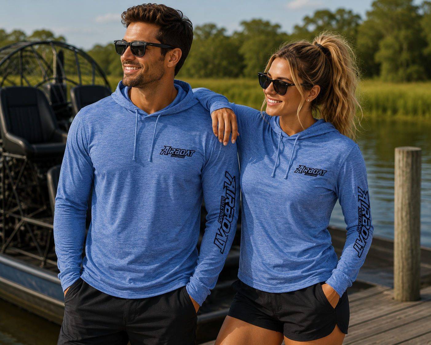 Airboat Solutions Tri-Blend Wicking Long Sleeve Hoodie