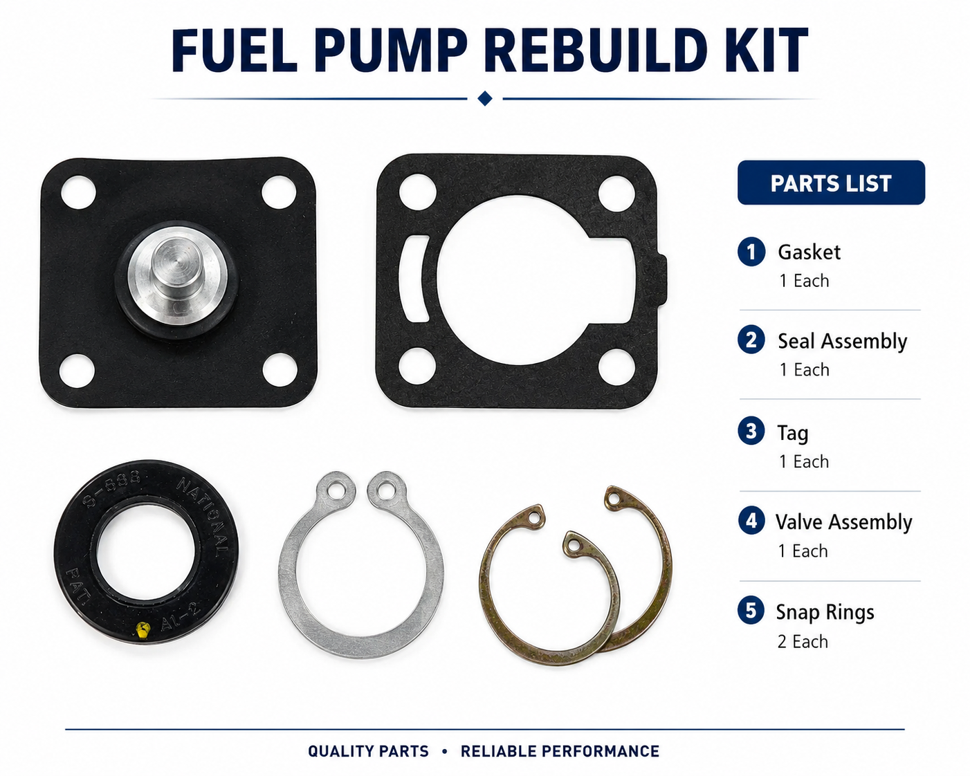 Lycoming Fuel Pump Rebuild Kit for Model 17980