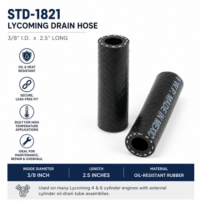 Lycoming Oil Drain Hose (3/8" I.D. x 2.5")