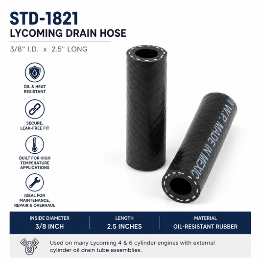 Lycoming Oil Drain Hose (3/8" I.D. x 2.5")