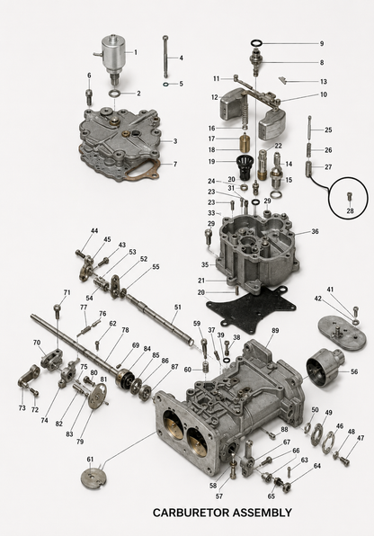 Continental 220 GPU ZENITH Model: 11ADX12 Carburetor Gasket Kit