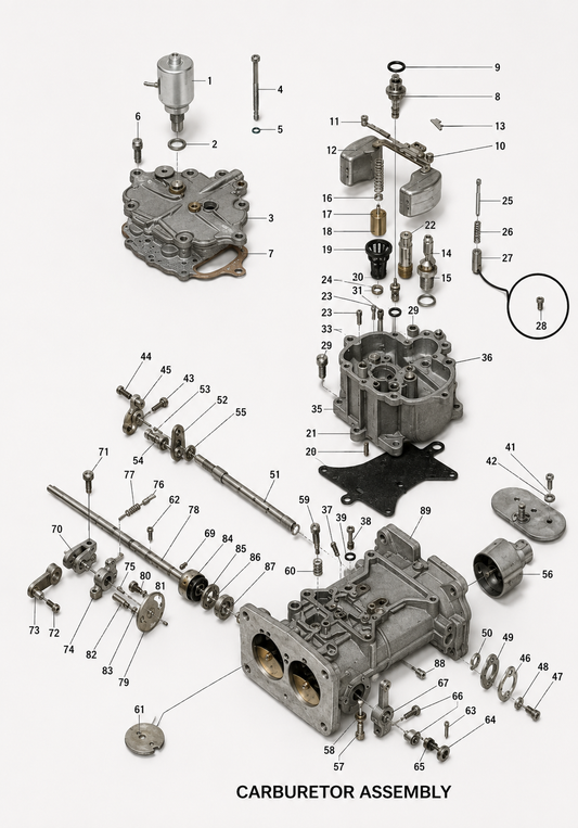 Continental 220 GPU ZENITH Model: 11ADX12 Carburetor (Rubber Piston)