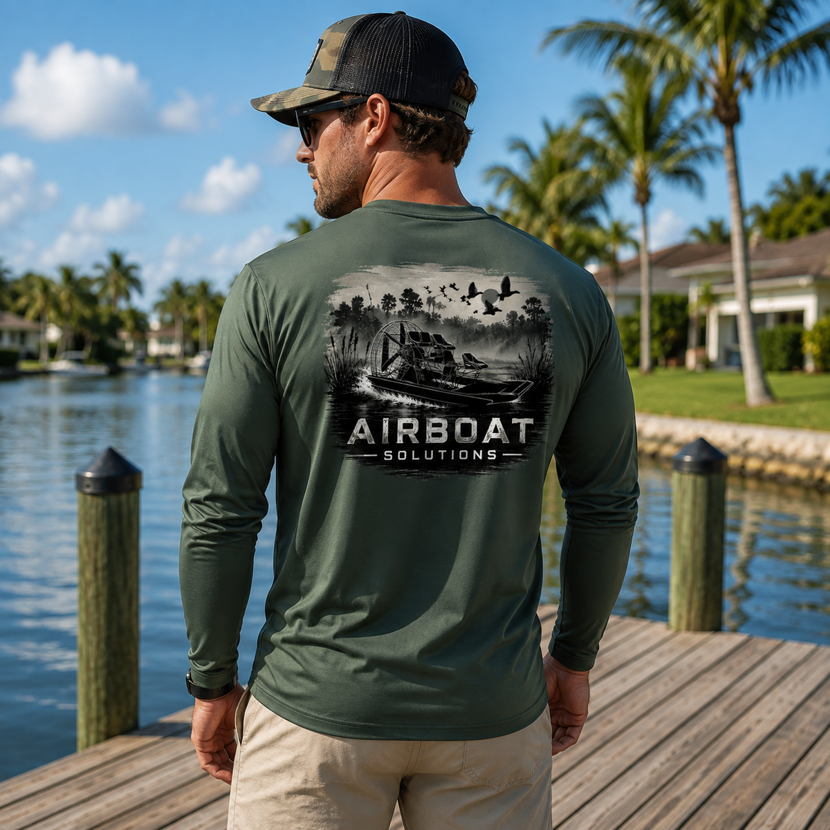 Airboat Solutions Marsh Performance Long Sleeve Shirt | UPF 50