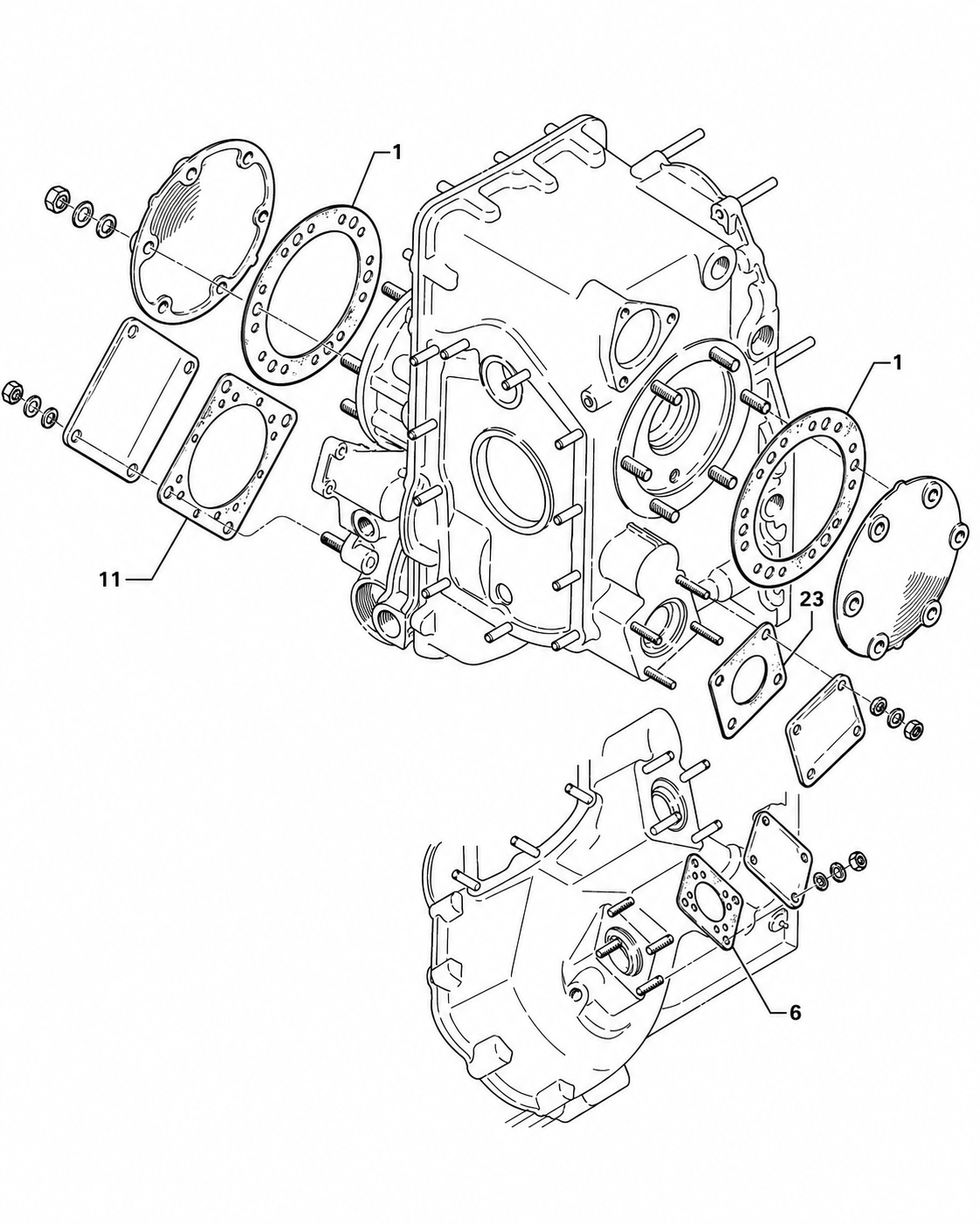 Lycoming IGO & IGSO-540 Starter, Generator, Vacuum, Hydraulic & Fuel Pump Cover Gasket Kit