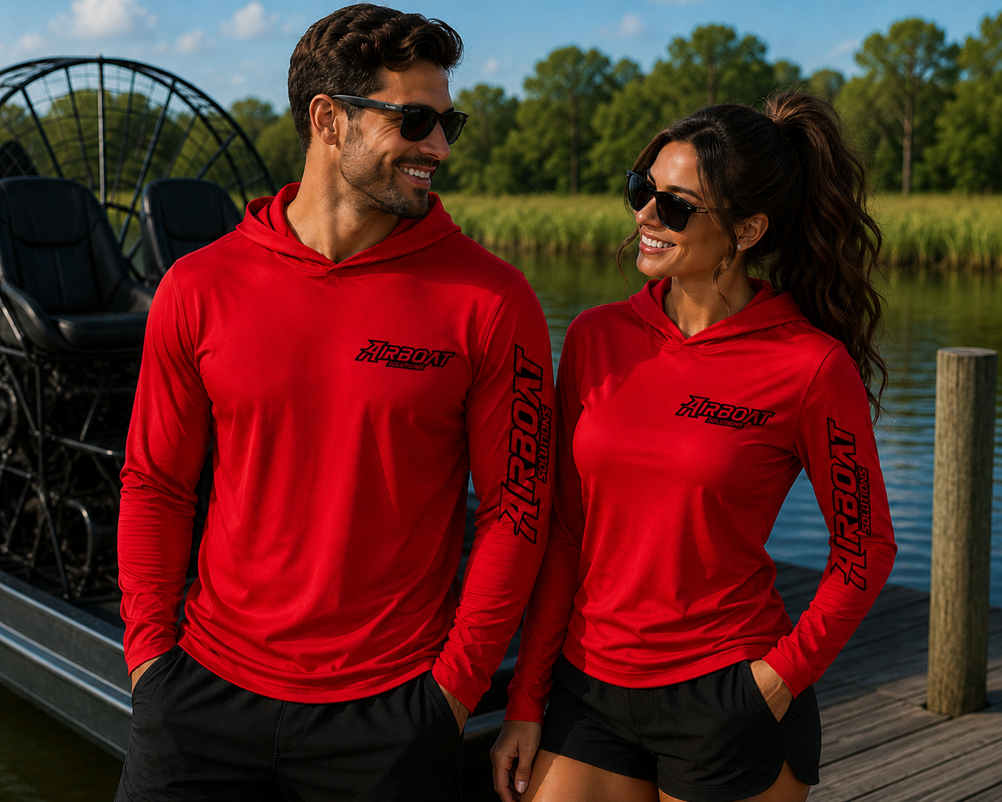 Airboat Solutions Hooded Performance Long Sleeve