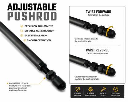 Lycoming Engine Adjustable Pushrods (Airboat)
