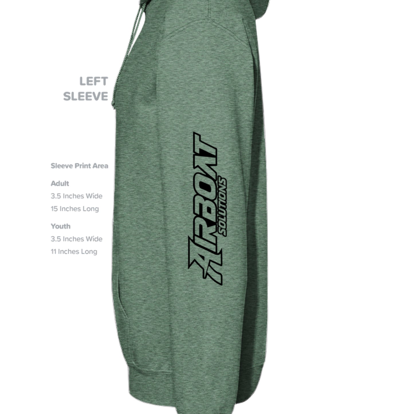 Heathered Kelly Green - DT6100 - SLEEVE_LEFT